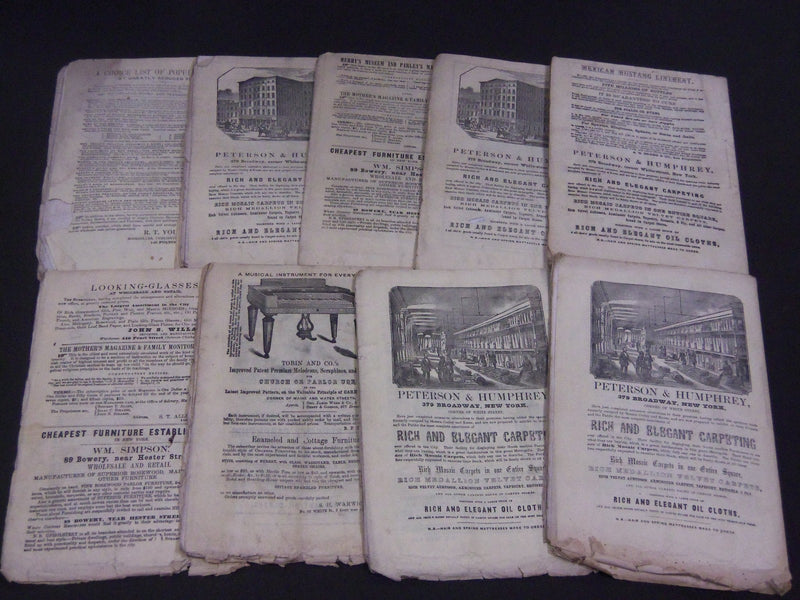 1854 MERRY'S MUSEUM AND PARLEY'S PLAYMATE MAGAZINE LOT OF 9 ISSUES - WR 889