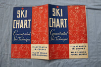 1937 SKI CHART CONCENTRATED TECHNIQUE- ILLUSTRATED IN COLORS -SOFTCOVER - K 3223
