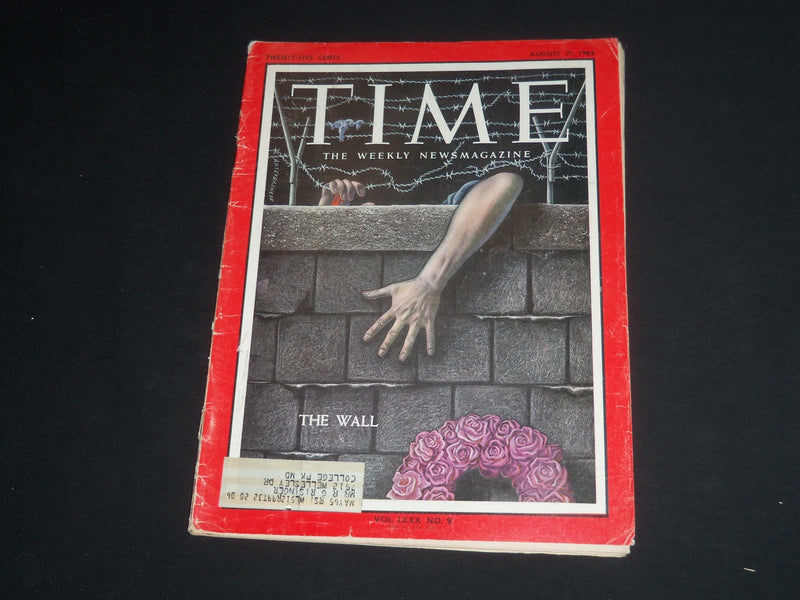 1962 AUGUST 31 TIME MAGAZINE - THE BERLIN WALL - T 1863