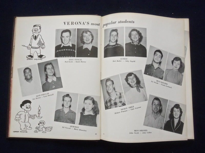 1954 SHADOWS HENRY B. WHITEHORNE HIGH SCHOOL YEARBOOK - VERONA, NJ - YB 3018