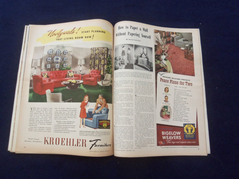 1944 SEPTEMBER BETTER HOMES & GARDENS MAGAZINE-NICE ILLUSTRATED COVER - SP 6118B