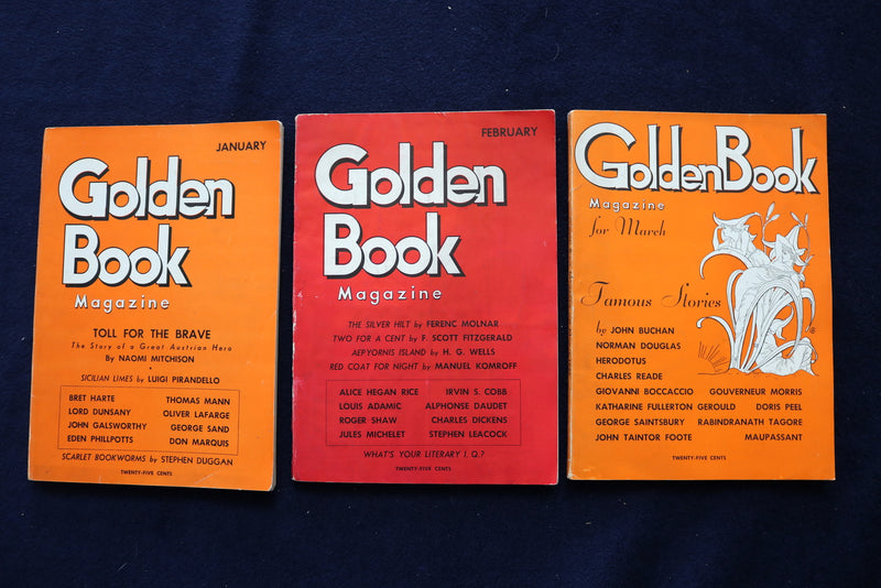 1935 THE GOLDEN BOOK MAGAZINE - LOT OF 9 - O 3458