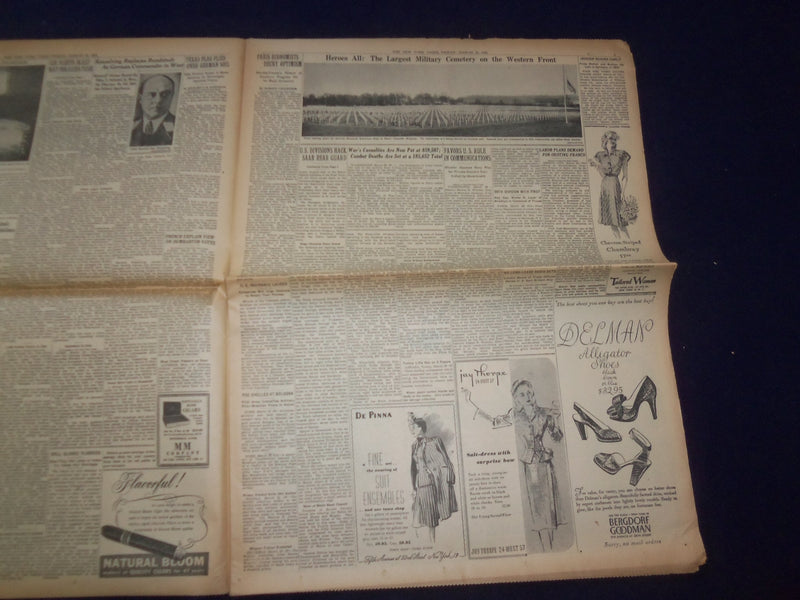 1945 MARCH 23 NEW YORK TIMES - GERMANS REPORT MONTGOMERY ACROSS RHINE - NP 6674