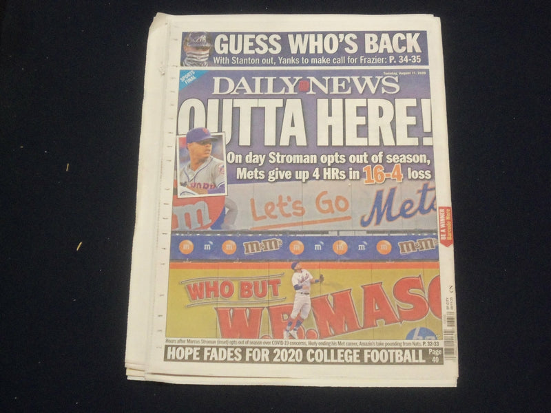 2020 AUGUST 11 NEW YORK DAILY NEWS NEWSPAPER - CHRISTOPHER ROSS SLAIN