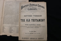 1885 THE OLD TESTAMENT IN 4 PARTS - HARPERS' - SOFTCOVER - K 2418