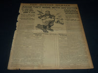 1908 NOV 4 THE BOSTON HERALD - JUDGE TAFT WINS WITH 319 VOTES - BH 241
