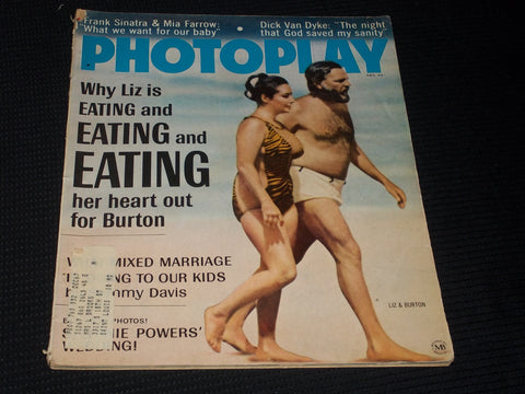 1966 DECEMBER PHOTOPLAY MAGAZINE - LIZ & BURTON FRONT COVER - E 3917