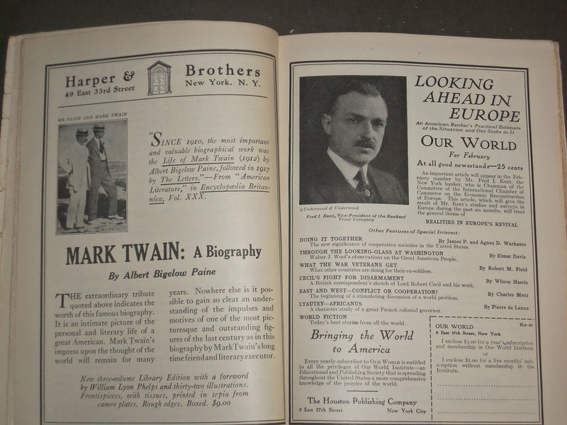 1924 HARPER'S MONTHLY MAGAZINE - LOT OF 8 - STORIES & ILLUSTRATIONS - WR 950B