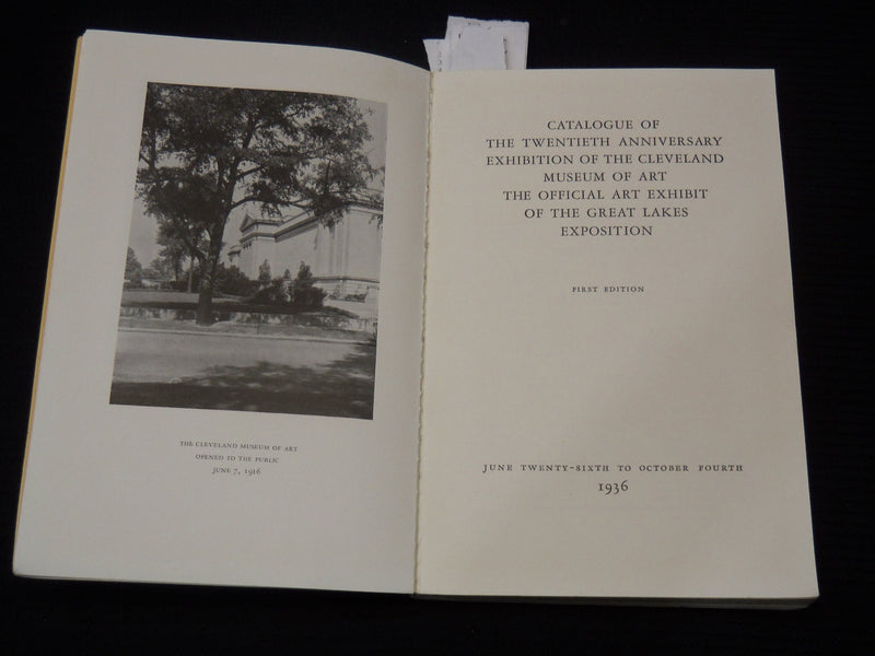 1936 CLEVELAND MUSEUM OF ART - 20TH ANNIVERSARY EXHIBITION CATALOG - K 2170