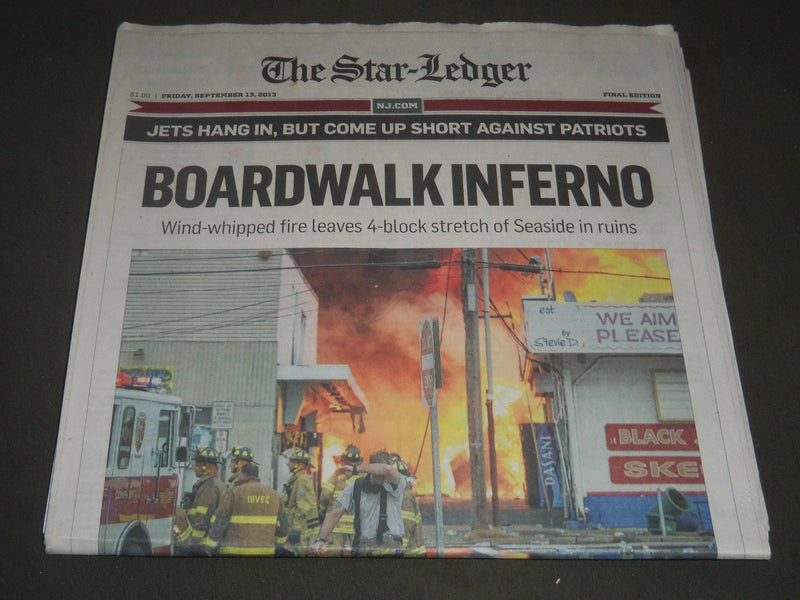 2013 SEPTEMBER 13 THE STAR-LEDGER NEWSPAPER - BOARDWALK INFERNO - NP 2558