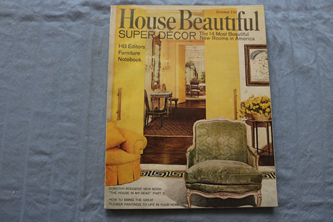 1967 OCTOBER HOUSE BEAUTIFUL MAGAZINE -SUPER DECOR, MOST BEAUTIFUL ROOMS- E 9392
