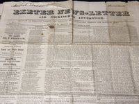 1849 EXETER NEWS LETTER ROCKINGHAM ADVERTISER - NEW HAMPSHIRE LOT OF 2 - K 56