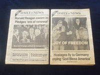 1981 JAN 21 NEW YORK DAILY NEWS NEWSPAPER - REAGAN SWORN IN - HOSTAGES - NP 6049
