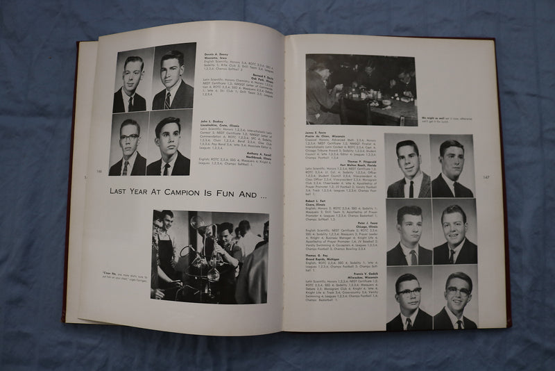 1963 KNIGHT CAMPION JESUIT HIGH SCHOOL YEARBOOK - PRAIRIE DU CHIEN, WI - YB 3402