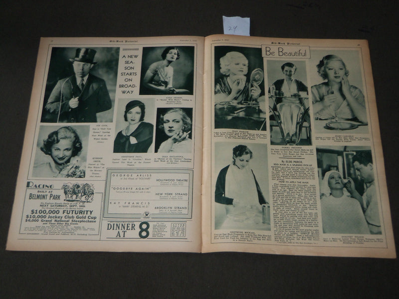 1933 SEPT 9 MID-WEEK PICTORIAL MAGAZINE SECTION - HELEN WILLS MOODY - J 3204