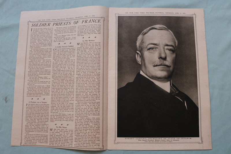 1915 JUNE 17 NEW YORK TIMES MID-WEEK PICTORIAL - KING VICTOR EMMANUEL - NP 9141