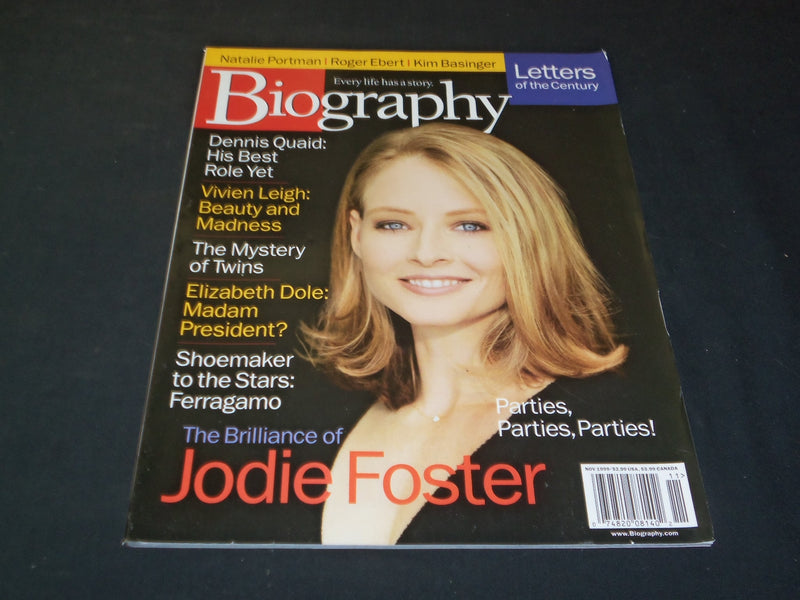 1999 NOVEMBER BIOGRAPHY MAGAZINE - JODIE FOSTER - SP 7340