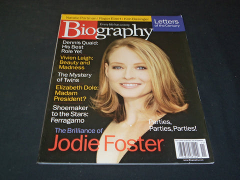 1999 NOVEMBER BIOGRAPHY MAGAZINE - JODIE FOSTER - SP 7340