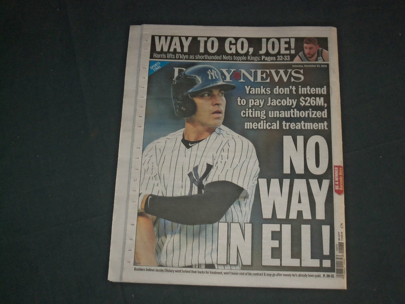 2019 NOVEMBER 23 NEW YORK DAILY NEWS NEWSPAPER - BARR: EPSTEIN'S DEATH SCREWUP