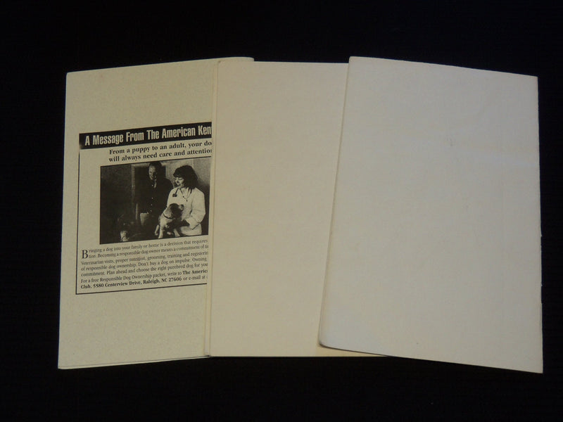 1987-2000 GARDEN STATE WEIMARANER CLUB CATALOGS LOT OF 3 ISSUES - J 9269
