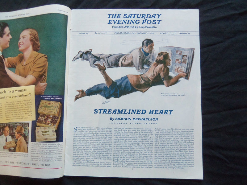 1939 JANUARY 7 THE SATURDAY EVENING POST MAGAZINE - ILLUSTRATED COVER - SP 1768
