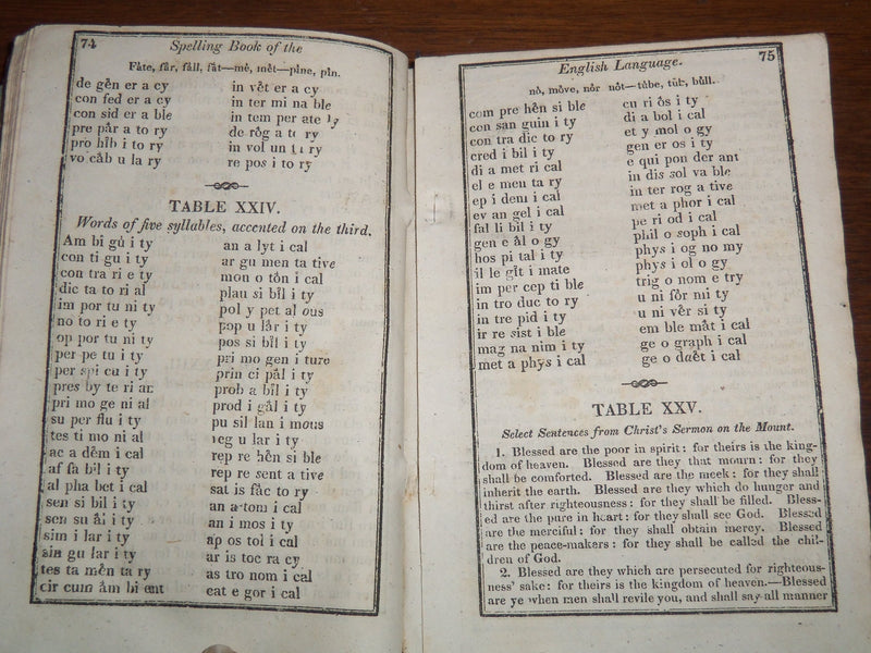 1830 MARSHALL'S SPELLING BOOK OF ENGLISH LANGUAGE BY ELIHU MARSHALL - K 2006