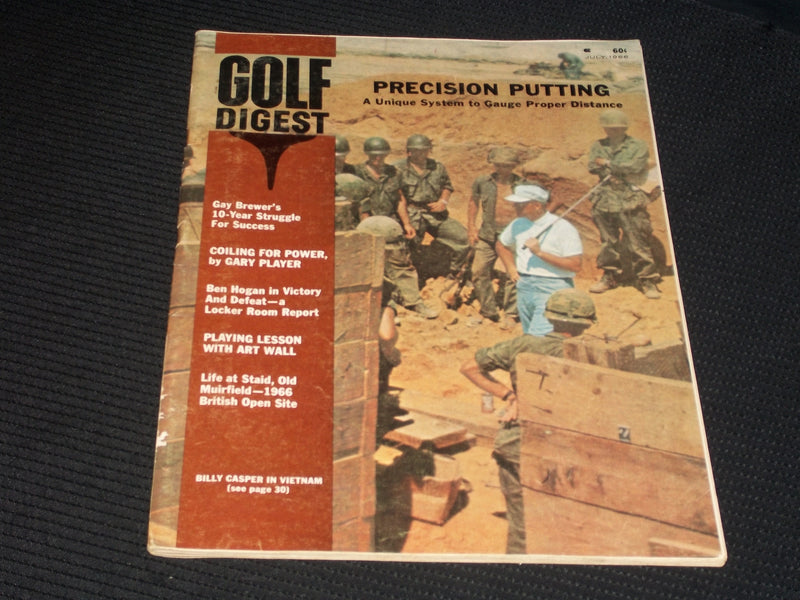 1966 JULY GOLF DIGEST MAGAZINE - BILLY CASPER IN VIETNAM FRONT COVER - E 353
