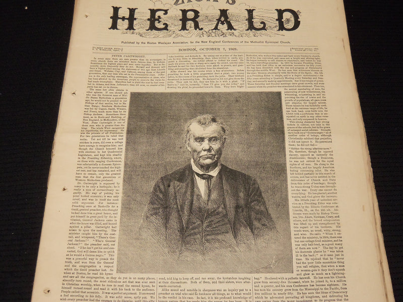1869 ZION'S HERALD METHODIST EPISCOPAL CHURCH NEWSPAPER LOT OF 30 - NP 3877H