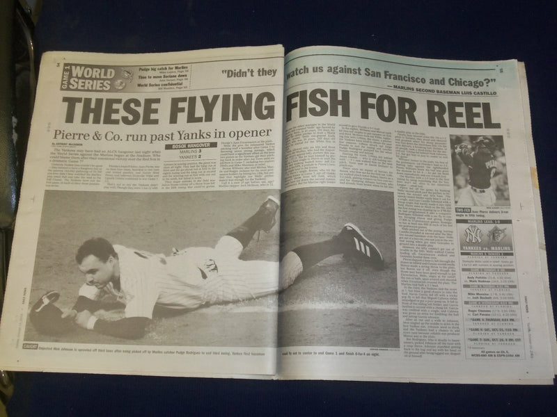 2003 OCT 19 NY DAILY NEWS NEWSPAPER - MARLINS BEAT YANKEES IN GAME 1 - NP 4081