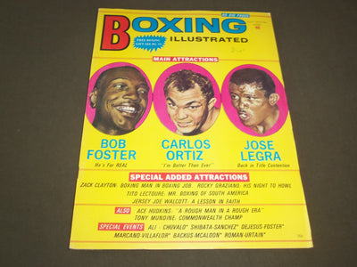 1972 JULY BOXING ILLUSTRATED MAGAZINE - FOSTER, ORTIZ, AND LEGRA - SP 9775