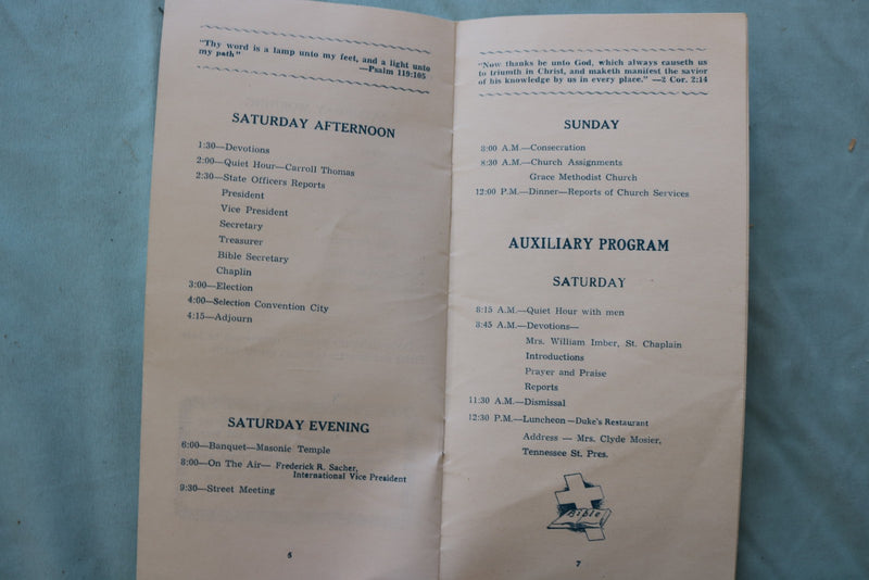 1948 GIDEONS - INDIANA STATE CONVENTION PROGRAM - K 3318