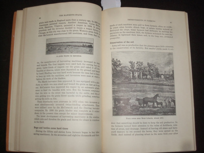 1956 THE HAWKEYE STATE - FOR HOME/SCHOOL SOFTCOVER BOOK BY CHRISTENSEN - J 9820
