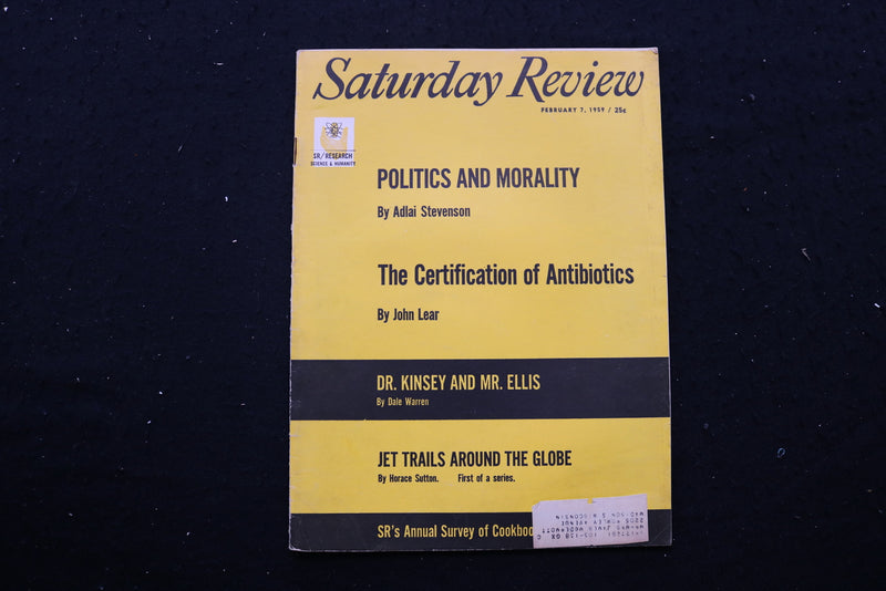 1959 FEB 7 SATURDAY REVIEW MAGAZINE - POLITICS AND MORALITY COVER - SP 4189M