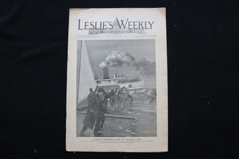 1899 FEB 8 LESLIE'S ILLUSTRATED MAGAZINE - SANDUSKY, OH COVER - E 10812