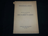 1913 MRS. CLARISSA W. SAMSON COLLECTION HISTORICAL CHINA CATALOGUE - J 6817