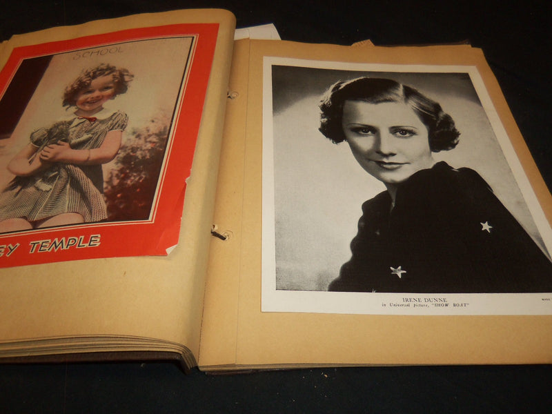 1930'S HOLLYWOOD STARS SCRAPBOOK - TEMPLE - HARLOW - 39A