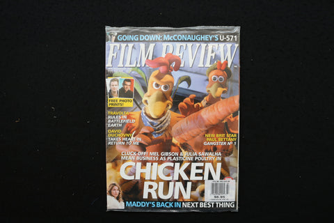 2000 JULY FILM REVIEW MAGAZINE - CHICKEN RUN COVER - E 24258