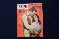 1957 JUNE 12 PEOPLE MAGAZINE - ELIZABETH TAYLOR & ROCK HUDSON COVER - E 23750