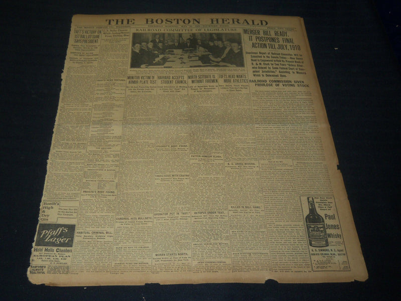 1908 MAY 28 THE BOSTON HERALD - TAFT'S VICTORY ON 1ST BALLOT SURE - BH 76