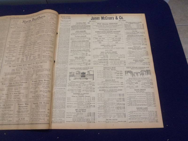1916 JANUARY 23 NEW YORK TIMES - 6 DIE IN TRAIN HIT BY AVALANCHE - NT 9068