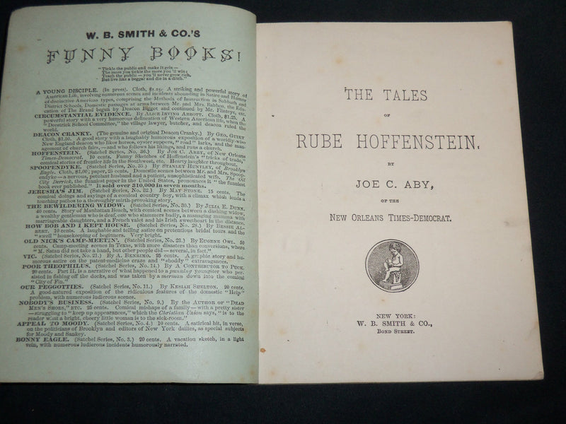1882 THE TALES OF RUBER HOFFENSTEIN SOFTCOVER BOOK BY JOE C. ABY - J 6688