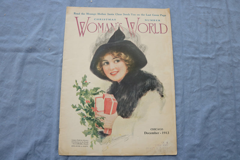 1913 DECEMBER WOMAN'S WORLD MAGAZINE - ILLUSTRATIONS/STORIES/ADS - SP 4783H