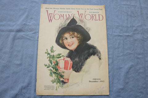 1913 DECEMBER WOMAN'S WORLD MAGAZINE - ILLUSTRATIONS/STORIES/ADS - SP 4783H
