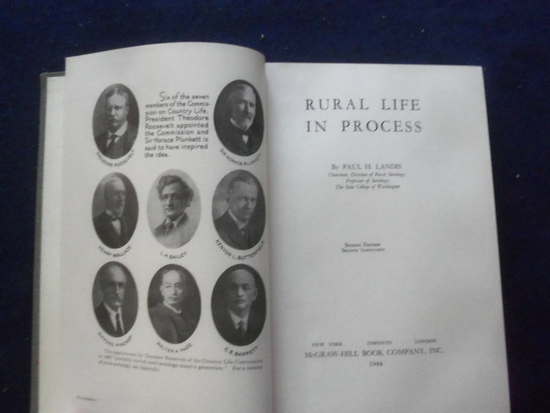 1948 RURAL LIFE IN PROCESS HARDCOVER BOOK BY PAUL H. LANDIS - KD 8233