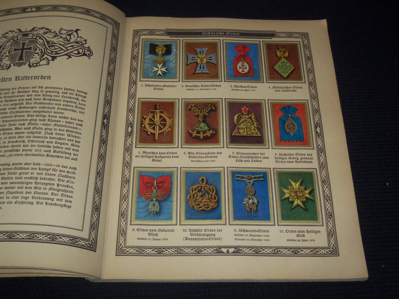 1920'S ORDEN - GERMAN MEDALS STAMP ALBUM BOOK - #262