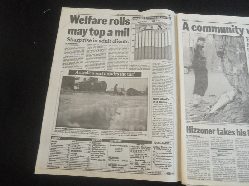 1991 NOV 11 NEW YORK DAILY NEWS NEWSPAPER - ROBERT MAXWELL FAREWELL - NP 5880