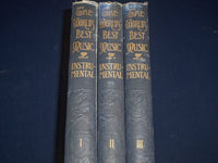 1906 WORLD'S BEST MUSIC INSTRUMENTAL VOLUME LOT OF 3 - ILLUSTRATIONS - KD 3068