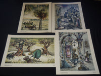 1971 ZVI LIVNI LANDSCAPE AND MAN IN ISRAEL - 10 LITHOGRAPHS - SIGNED - ST 1682N