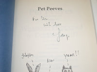 2000 PET PEEVES DOCTOR RAWFF BOOK BY GEORGE PLIMPTON AUTHOR INSCRIBED - KD 2566