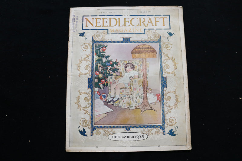 1925 DECEMBER NEEDLECRAFT MAGAZINE - A BEAUTIFULLY ILLUSTRATED COVER - E 9904